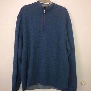 Men’s Tommy Bahama Half Zip Sweater. Blue. Size XL